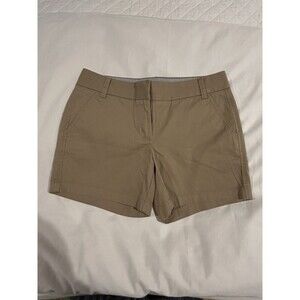 J.CREW Shorts Womens Size 2 Khaki Beige Chino Pockets Great Condition
